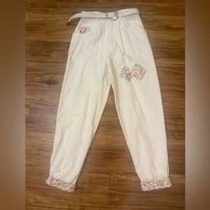 Breaker Jeans Floral Patch NWOT Vintage